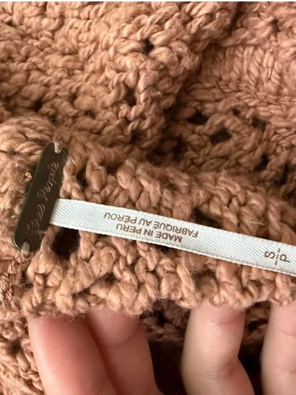 Free People Open-Knit Rose Cowl Sweater